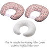 Bacati - 3 pc Olivia Tribal Print Coral Navy Hugster Feeding & Infant Support Nursing Pillow - image 4 of 4