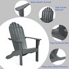Tangkula 2PCS Wooden Classic Adirondack Chair Lounge Chair Outdoor Patio Grey - 4 of 4