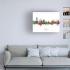 Trademark Fine Art Michael Tompsett 'Wroclaw Poland Skyline Named' Canvas Art - 3 of 4