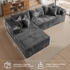XIZZI No Assembly Needed Modular Deep Seating Sectional Sofa, Pure Sponge Structure Plush Polyester, Standard/Upgraded w/ Ottoman in Beige/Black/Gray - 2 of 4