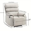 Manual Recliner Chairs for Adults, Small Recliners for Small Spaces, Fabric Recliner Chair, Single Sofa Living Room Chair for RV - 2 of 4