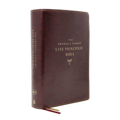 Nkjv, Charles F. Stanley Life Principles Bible, 2nd Edition, Leathersoft, Burgundy, Indexed, Comfort Print - by  Thomas Nelson (Leather Bound)