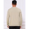 INSPIRE CHIC Men's Classic Solid Color Crew Neck Long Sleeve Soft Knit Pullover Sweater - 3 of 4