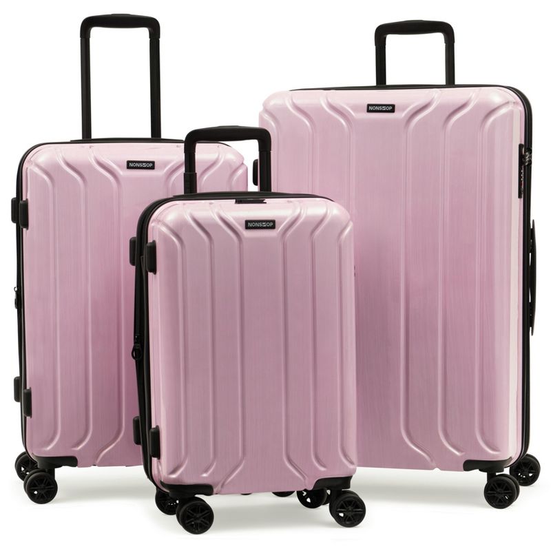 Nonstop New York Elite Lightweight Expandable 3 Piece spinner Luggage Set+ 3 packing cubes, 1 of 10