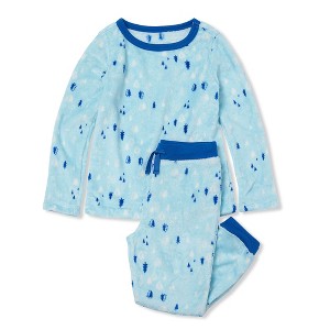 Lands' End Kids Long Sleeve Plush Fleece Pajama Set - 1 of 3