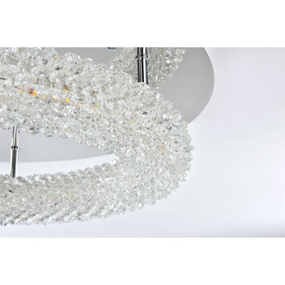 Bowen 18" Chrome Crystal LED Flush Mount Light