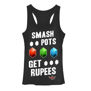 Women's Nintendo Legend of Zelda Get Rupees Racerback Tank Top - 1 of 3