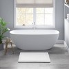 SEVOBAL Bath Rugs and Mats Bathroom Rugs Non Slip Washable Soft Absorbent Chenille Bath Mat Shaggy Floor Carpet for Tub Shower, White, 60"*24"*0.75" - 2 of 4