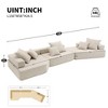 1/2/3/4pcs Oversized Modular Sectional Sofa, Boucle Convertible Floor Sofa Couch Set 4B -ModernLuxe - 3 of 4