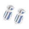 Unique Bargains Doggy Chihuaha Nonslip Sole Hook Fastener Shoes White Blue 2 Pair XS - 3 of 4