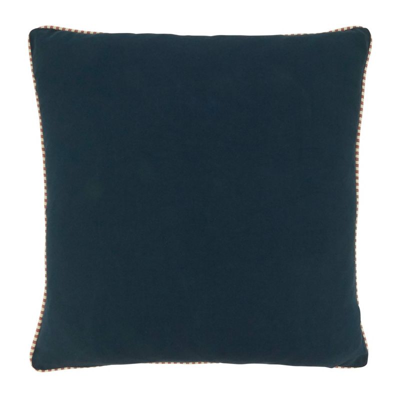 18&#34;x18&#34; Poly Filled with Anchor and Rope Design Square Throw Pillow Navy Blue - Saro Lifestyle, 3 of 5