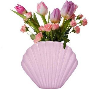 MeantToBe 6.6" x 5.7" x 2.6" Shell Vases Home Decor, Purple - 1 of 4