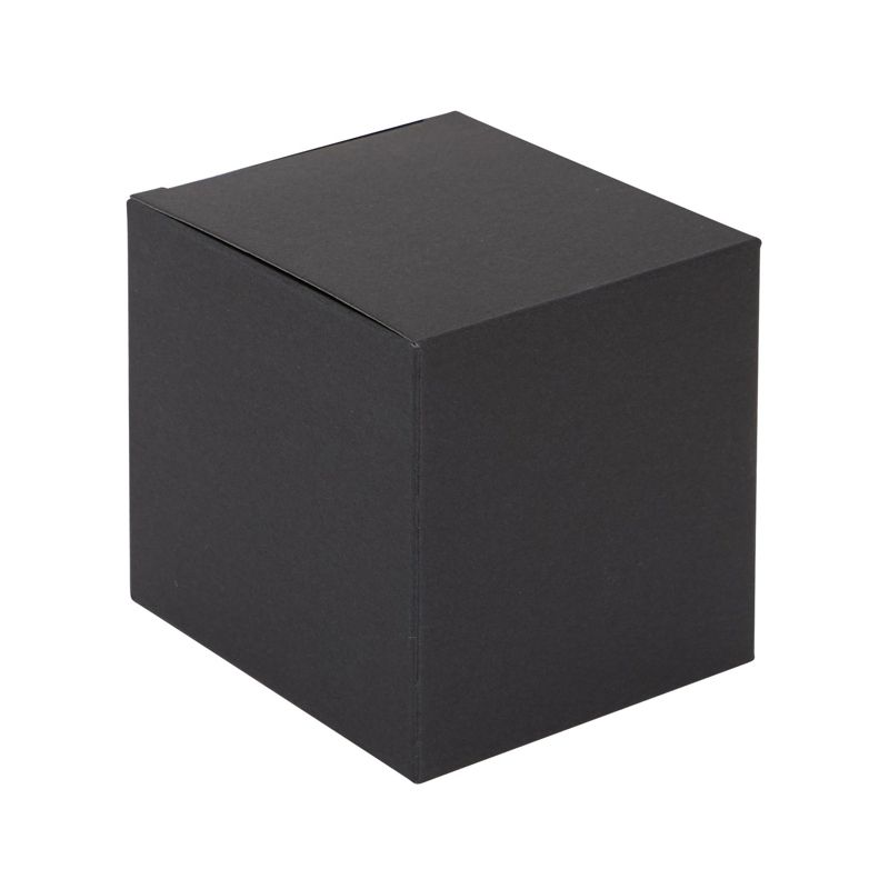 Stockroom Plus 50 Pack Kraft Black Paper Gift Boxes, Bulk Set with Ribbon & Stickers (3x3x3 In), 5 of 9