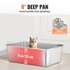 VEVOR Cat Litter Box, 8 inches Deep, XL Extra Large Stainless Steel Cat Litter Box with Scoop, Wide Filtering Foot Board & High Sides - 3 of 4