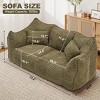 AENKYO Oversized Chenille Bean Bag Chair for Two People, Handle & Armrests - Large Lounger for Living Room, Gaming & Reading & Watching TV - 3 of 4