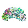 eeBoo Piece & Love: Asta's Flower - 15" Paper Fan for Adults, Vibrant Floral Design - 2 of 4