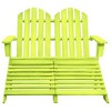 vidaXL 2-Seater Patio Adirondack Chair&Ottoman Fir Wood White - 2 of 4