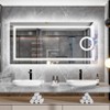 ARTLOGE 48x24'' LED Illuminated Bathroom Mirror Shatterproof w/ 3X Magnifying Touch Antifog Wall Mirror, Front Backlight - 2 of 4