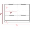 Okak 2-Tone Modern Dresser 42.1" W 6-Drawer Chest with Bottom Cabinets, Full Extension Rails for Smooth Access, Contemporary Bedroom Furniture - 4 of 4