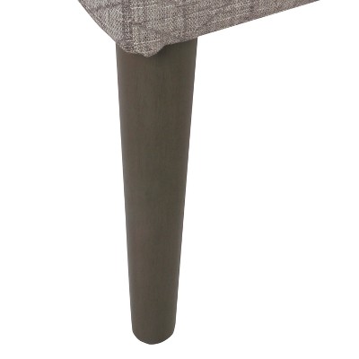 Mid-Century Textured Gray Multipurpose Storage Bench
