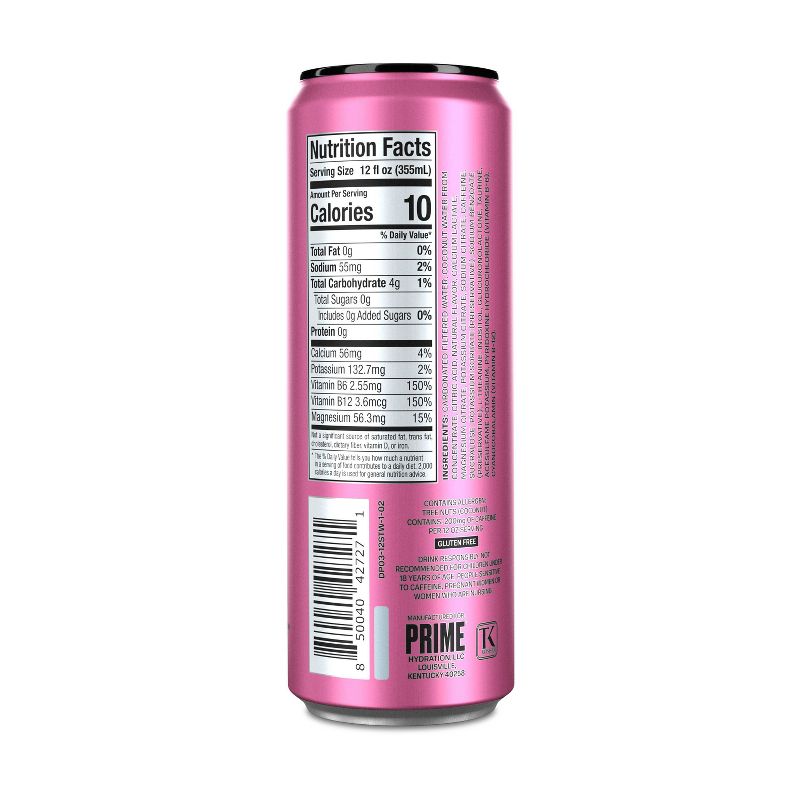 Prime Strawberry Watermelon Energy Drink - 12 fl oz Can, 4 of 5