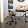 Ashwood Task Chair Black/Ashwood - Calico Designs: Pneumatic Lift, Durable Vinyl, 5-Star Base - 3 of 4