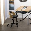 Ashwood Task Chair Black/Ashwood - Calico Designs: Pneumatic Lift, Durable Vinyl, 5-Star Base - image 3 of 4