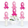 Big Dot of Happiness Pink Ribbon DIY Decorations - Breast Cancer Awareness Double-Sided Paper Ribbon-Shaped Essentials - Set of 20 - 2 of 4