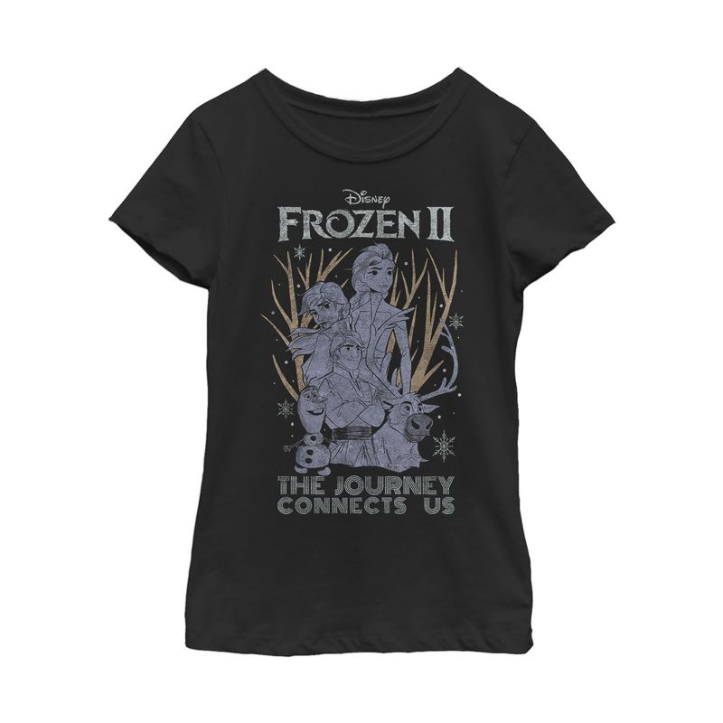 Girl's Frozen 2 Vintage Journey Connects T-Shirt, 1 of 4