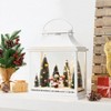 Danya B. Tabletop White Christmas Holiday Winter Scene Diorama Lighted Lantern Decoration - Rectangle - 4 of 4