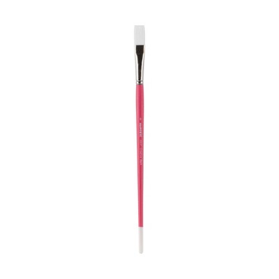 Creative Mark Pro White Soft Filament Acrylic Paint Brushes - Flat - Versatile Synthetic Brushes for Acrylic Painting , Gouache, Oils & Caseins