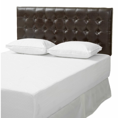 Queen Morris Tufted Headboard Brown Bonded Leather - Christopher Knight Home - image 1 of 4