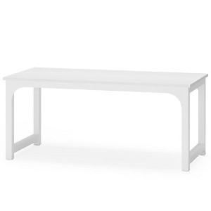 Resenkos Computer Desk, Gaming Desk,Simple Conference Table, Rectangular Meeting Table Computer Desk,White - 1 of 3
