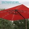 Sonkuki 10x8FT Round Offset Outdoor Patio Solar LED Cantilever Umbrella, 360° Rotation and Canopy Angle Adjustment - 4 of 4