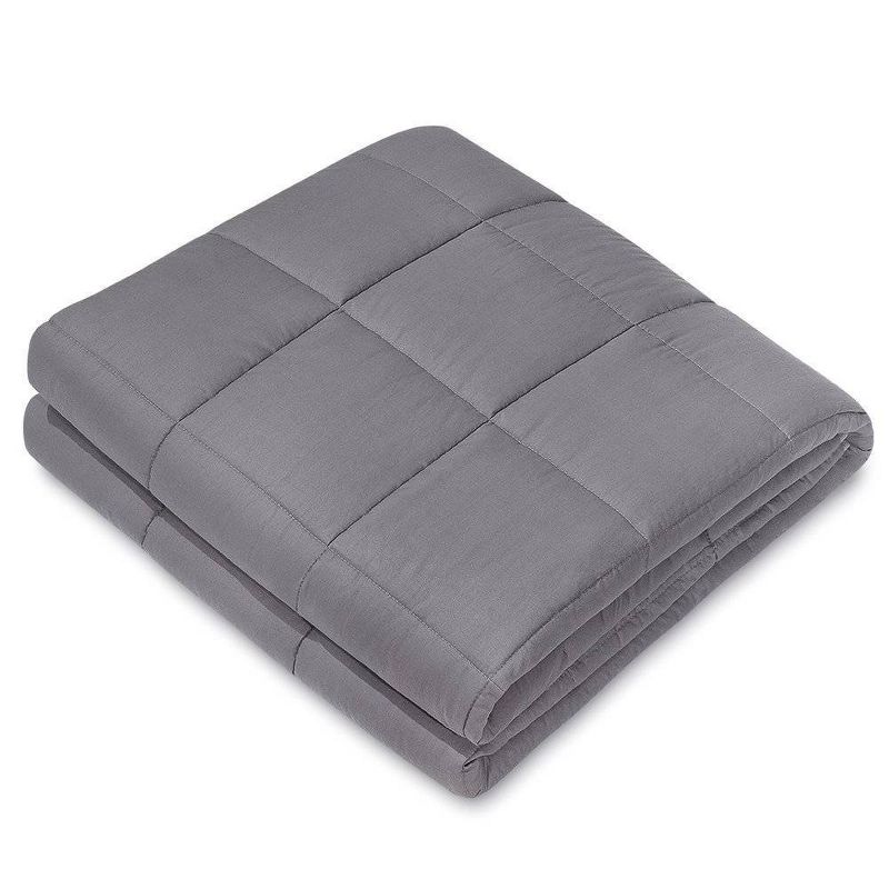 48&#34; x 72&#34; 15lbs Cotton Weighted Blanket Charcoal - NEX, 1 of 6