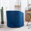 27.36" Wide Modern Swivel Chairs Upholstery Accent Barrel Sofa Chairs For Bedroom Living Room - 3 of 4