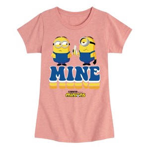 Girls' - Despicable Me Minions - Mine Mine Mine Fitted Short Sleeve Graphic T-Shirt - 1 of 4