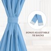 Unique Bargains Blackout Tie Up Pocket Window Door Curtain 1 Panel - 4 of 4