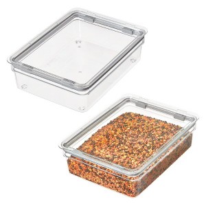 iDesign Large Food Storage Bin with Airtight Lid for Kitchen or Pantry Storage - Set of 2 - Clear - 1 of 4