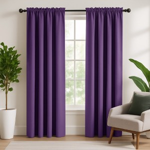 Deconovo Room Darkening Curtain Set – 2 Panels, Rod Pocket, Thermal - 1 of 4
