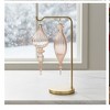 Christmas Drop Glass Ornament Set with Ribbed Design, 8.5" Height, Rose & Gold Accents for Holiday Décor by Melrose - 3 of 3