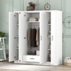 NicBex Armoire Wardrobe Closet Storage Cabinet with Door & Shelves & Drawers for Bedroom - 4 of 4