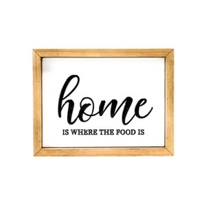 VIP Metal 8 in. White Home Is Where The Food Is SIgn - 1 of 2