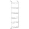 6 Tier Over Door Pantry Organizer Hanging Hooks Door Storage Rack Carbon Steel Basket 62.99in Over Door Shelf for Kitchen Bathroom - 3 of 4