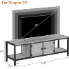 TV Stand with Storage, Rustic Brown Entertainment Center with Closed Cabinets and Open Shelves, Multi-Functional Media Console - 2 of 4