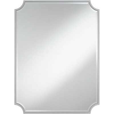 Noble Park Jacinda Silver 30" x 40" Rounded Cut Edge Wall Mirror