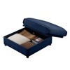 Sapphtopaz Storage Ottoman Footrest Upholstered Ottoman with Storage Shoe Bench Vanity Stool for Living Room, Bedroom, Entryway - 4 of 4