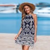 Women's Vibrant Green Halter Printed Beach Dress - Cupshe - 2 of 4