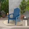 Costway Patio HIPS Adirondack Chair with Cup Holder Weather Resistant Outdoor 380 LBS Black/Teak/Green/Navy/Red/Gray/White/Yellow - 2 of 4