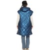 White Mark Plus Size Metallic Diamond Puffer Vest - 3 of 4